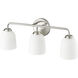 Norah 3 Light 22.8 inch Brushed Nickel Vanity Light Wall Light